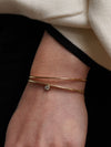 Floating Diamond Solid Bracelet