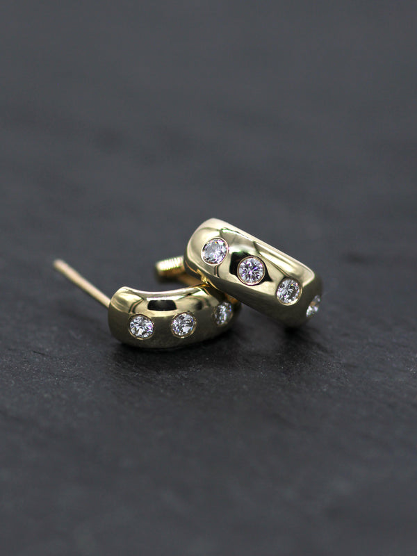 Monic Diamond Oval Hoop Earring