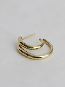  Double Oval Hoop Earring