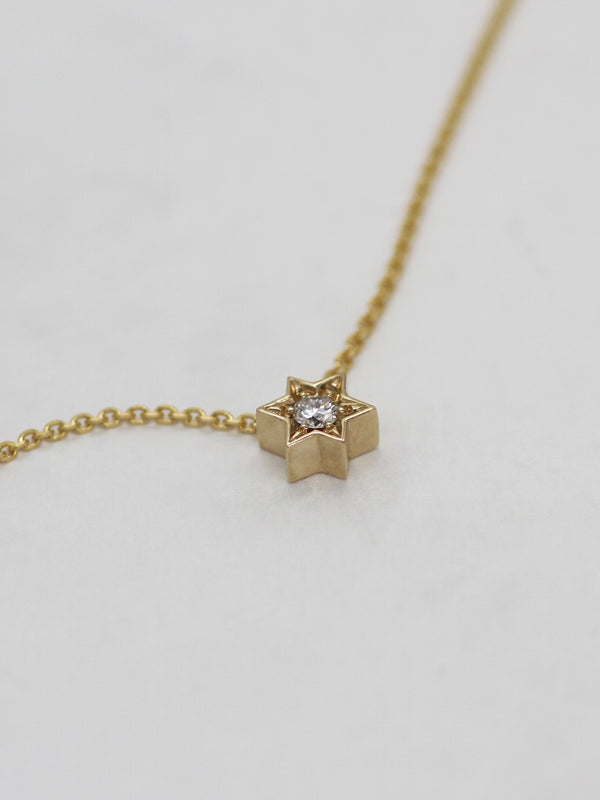 Tiny Magen David Diamond Necklace