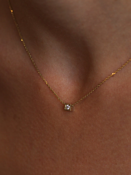 Tiny Chocolate Diamonds Necklace