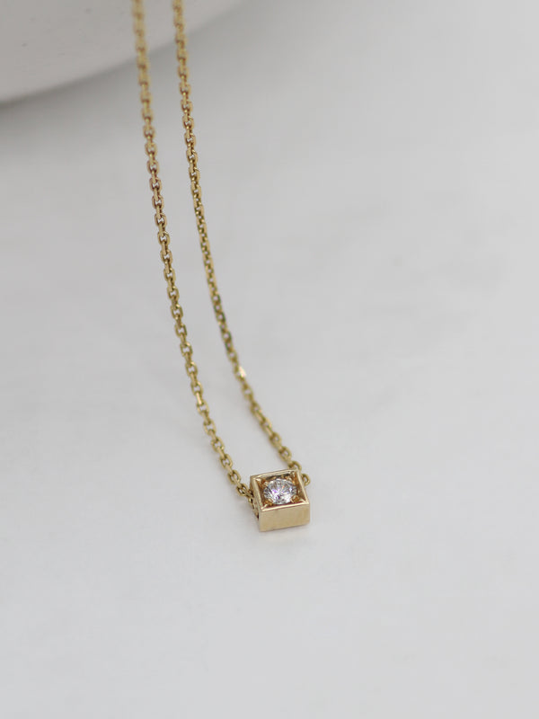 Tiny Chocolate Diamond Necklace
