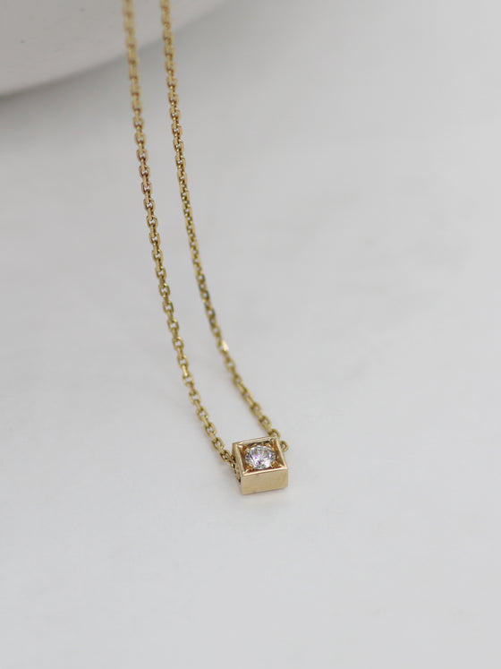 Tiny Chocolate Diamonds Necklace