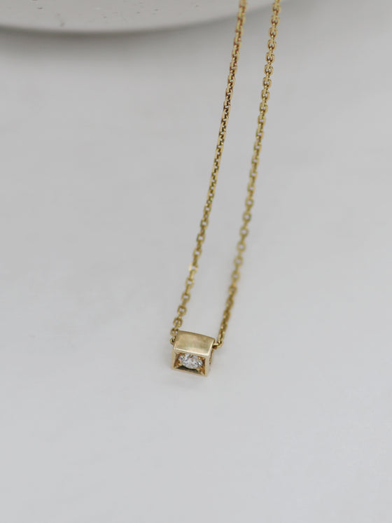 Tiny Chocolate Diamonds Necklace