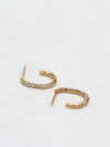 Diamonds Oval Hoop Earring (M)