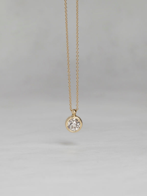 Bezel Diamond Necklace
