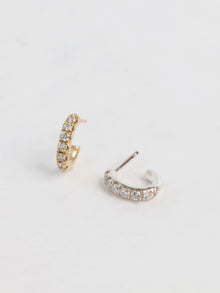  Diamonds Oval Hoop Earring (S)